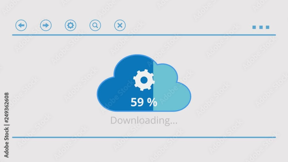 Poster software interface with files download from the cloud