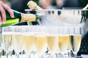 Champagne flows freely in festive events such as weddings and parties. The pleasure of sharing.	