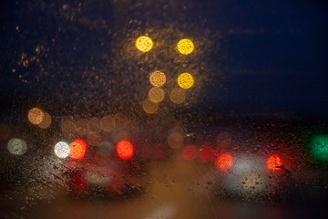 rain and bokeh