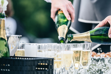 Champagne flows freely in festive events such as weddings and parties. The pleasure of sharing.	