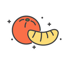 Tangerine icon on white background for graphic and web design, Modern simple vector sign. Internet concept. Trendy symbol for website design web button or mobile app