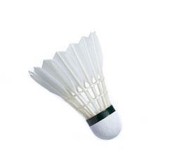 Fototapeta na wymiar White Feather Shuttlecocks Badminton isolated on white