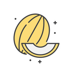Melon icon on white background for graphic and web design, Modern simple vector sign. Internet concept. Trendy symbol for website design web button or mobile app