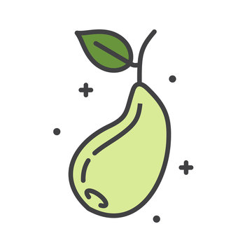recommend clip art: Pear line icon on white background for graphic and web design, Modern simple vector sign. Internet concept. Trendy symbol for website design web button or mobile app