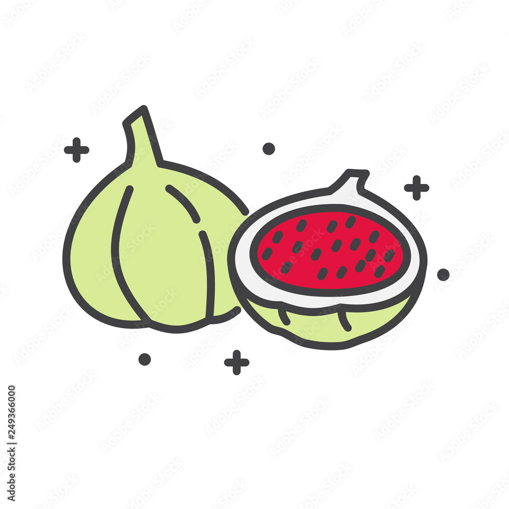 Poster fig icon on white background for graphic and web design, modern simple vector sign. internet concept