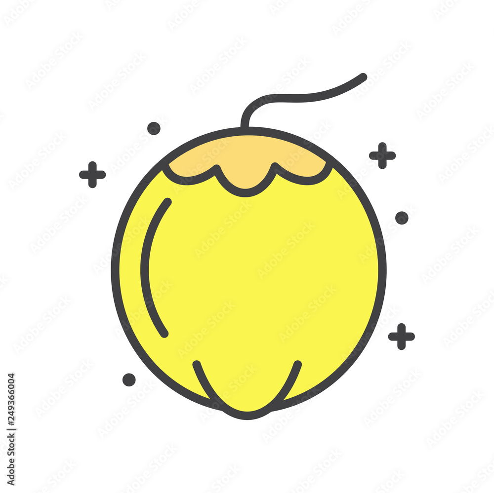 Poster tropic fruit icon on white background for graphic and web design, modern simple vector sign. interne