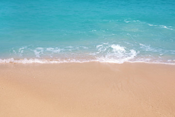 Fototapeta na wymiar Picturesque view of beautiful sandy beach on sunny day