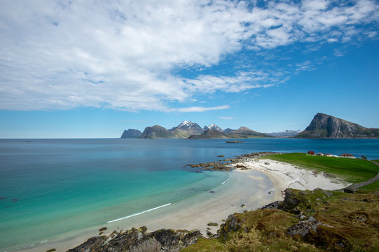 Stor Sandnes beach, Flakstad, Lofoten, Nordland, Norway