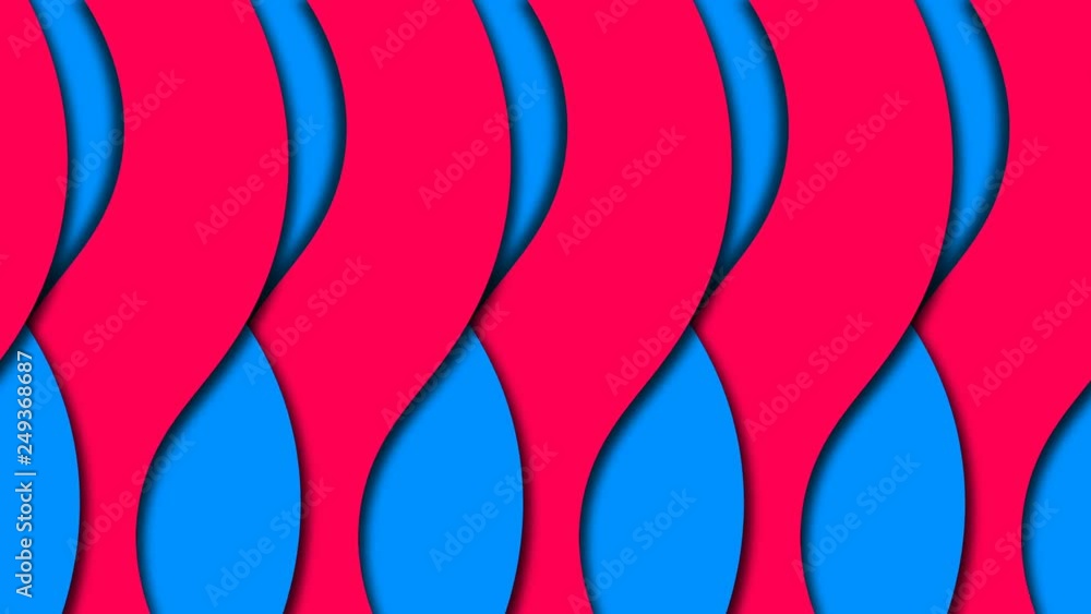 Aufkleber bright animated paper - curve lines, modern 3d rendering background, computer generated
