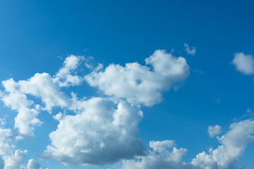 Blue sky with white clouds.