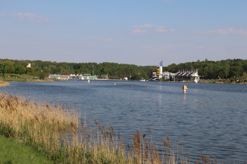 Malta Lake in Poznan. Beautiful, warm, sunny, spring day. View of the water reservoir, regatta course and recreational facilities. Poznań, Poznan, Posen. Greater Poland. Polska, Poland, Polen. © Mateusz