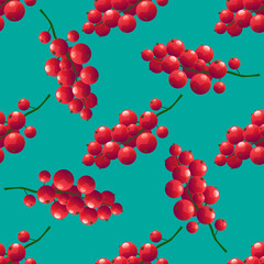 Red currant seamless pattern