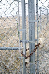 lock, padlock, padlock on a fence, chain link, fence, locked