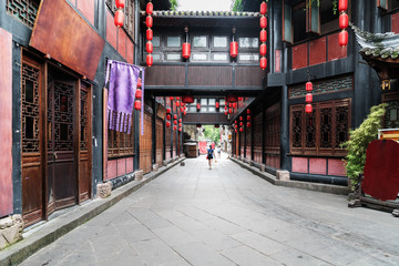 Fototapeta na wymiar Koi Ancient Town in Chengdu, China