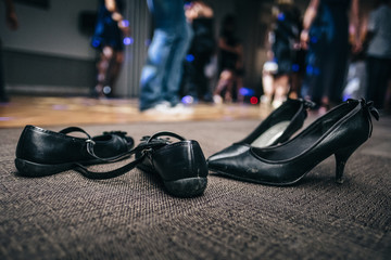 Shoes posed during a dance party