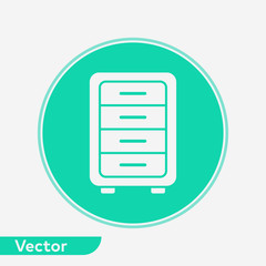 Drawer vector icon sign symbol