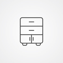 Drawer vector icon sign symbol