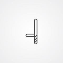 Fototapeta premium Baton vector icon sign symbol