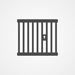 Jail vector icon sign symbol