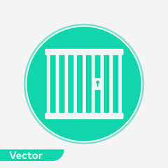 Jail vector icon sign symbol