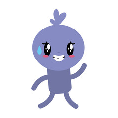 kawaii cartoon doll character