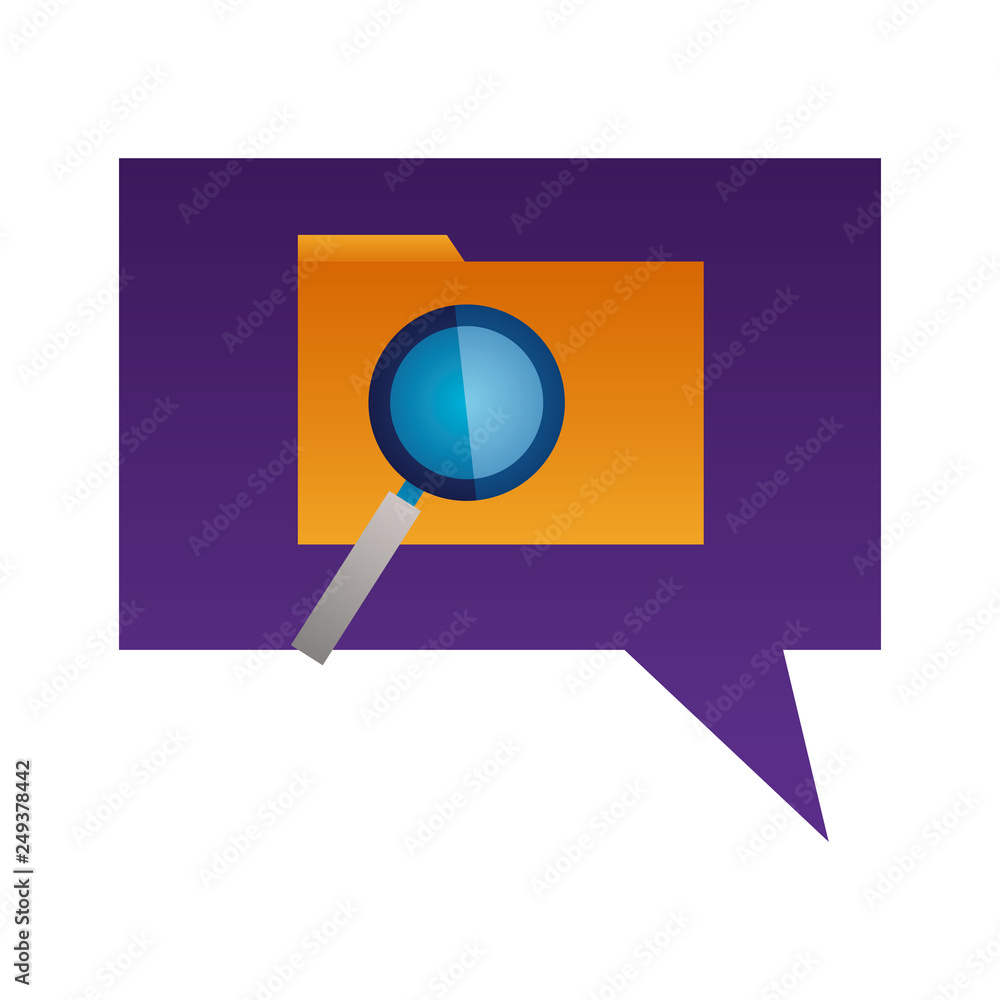 Poster speech bubble folder file analysis