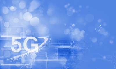 Creative glowing 5G backdrop. Mobile internet concept, 5G internet Connection, Communication Concept, Technology concept
