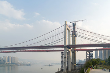 Bridges under construction in Chongqing, China