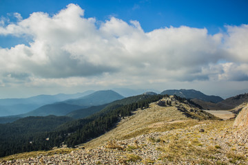 north European bare mountains landscape environment photography from above panoramic foreshortening 