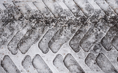 Snowplow tracks pattern abstract
