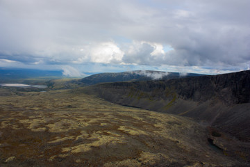 aerial view of mountains Хибины Ловозерские тундры