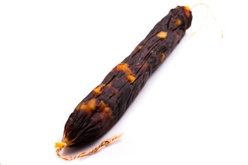 Fototapeta premium .jerked sausage on a white background