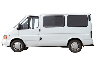 Minivan with tinted windows.