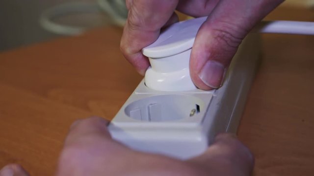 Electrical plug stick and pull out of the extender for sockets