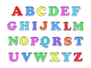 Children's multicolored alphabet , abc