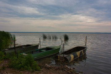 boat on the lake, лодки на озере Неро Ростов Великий