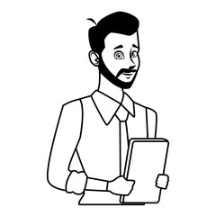 business documents businessman