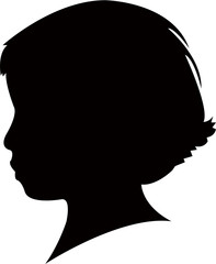 a girl head silhouette vector