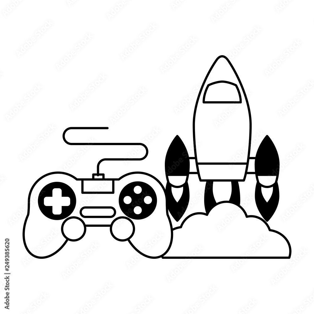 Poster rocket control device video game