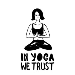 yoga poster in minimalism style