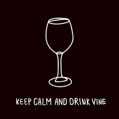funny vine glass poster design
