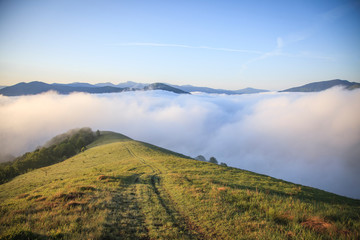 Fototapeta premium Amazing Sunrise in Mountain Hills 
