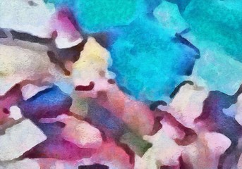 Multi-color brush strokes in oil structure. Grunge fine art mixed media texture. Artistic detailed background. Interesting designed pattern. Prints backdrop.