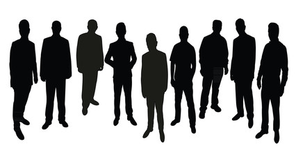 hoddlums , men body silhouette vector