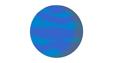 Neptune. Solar System planets flat vector. Planets simple cartoon