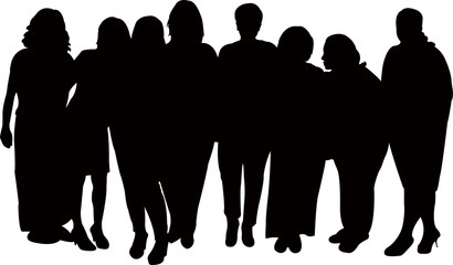 Obraz premium family members, silhouette vector