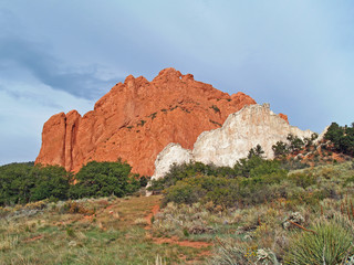Beautiful red rocks at “Garden of the Gods” in Colorado Springs, Colorado