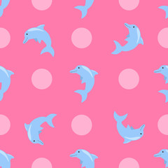Dolphin seamless pattern