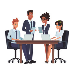 Obraz premium business teamwork meeting table