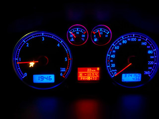 Car dashboard modern automobile control panel